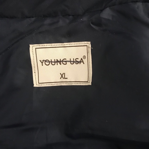 YOUNGE USA Puffer Vest in Navy Blue NWT with Pockets in Size XL - Picture 3 of 10